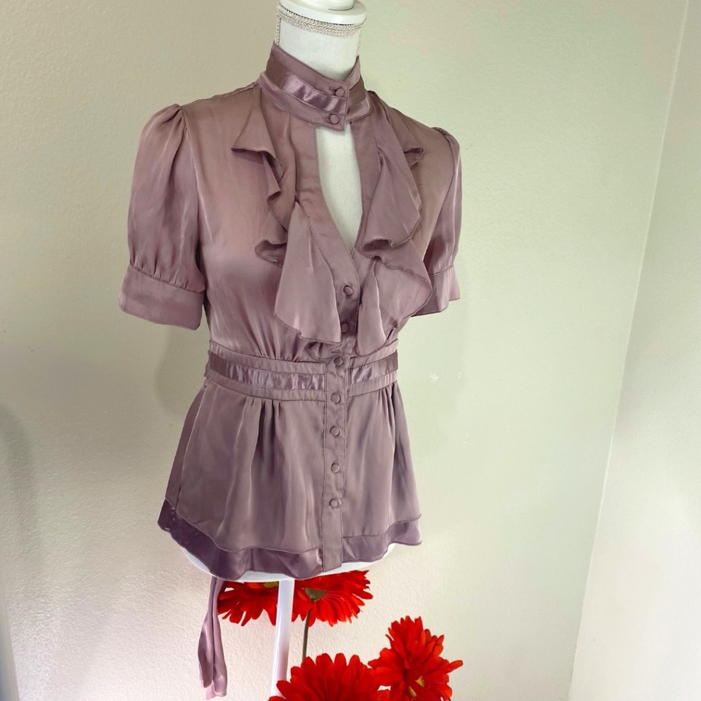 Ruffle Lavender Blouse